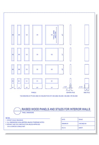 Raised Wood Panels And Stiles For Interior Walls - Panel Dimensions