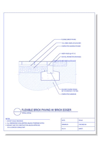 Flexible Brick Paving w/ Brick Edger