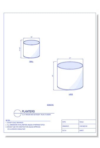 Planters - Plain Cylinder
