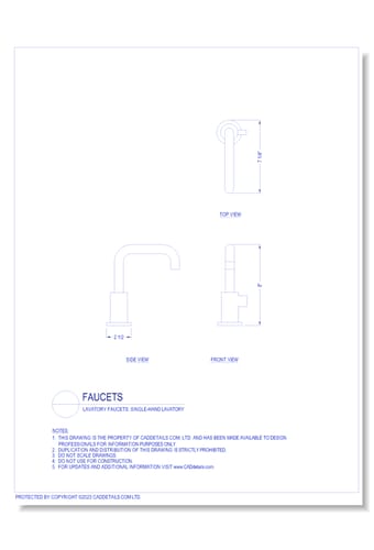 Lavatory Faucets: Single-Hand Lavatory 