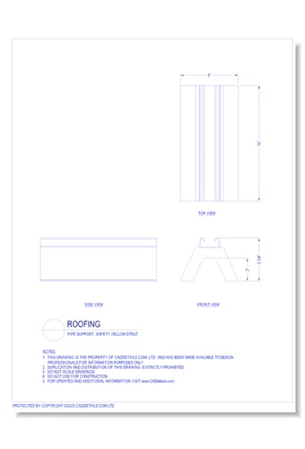 Pipe Support: Safety Yellow Strut 