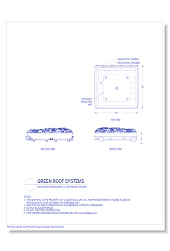Green Roof Systems: Extensive Pregrown 2" Lightweight System