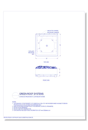 Green Roof Systems: Extensive Pregrown 4" Lightweight System
