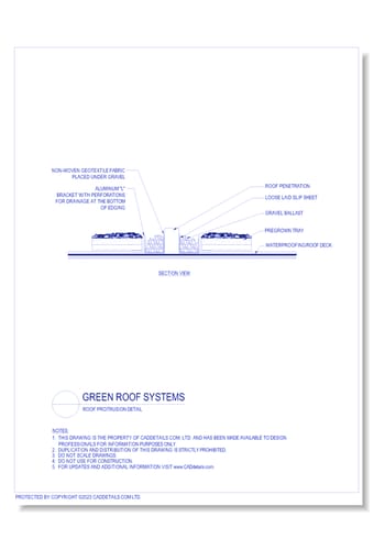 Green Roof Systems: Pregrown System, Roof Protrusion Detail