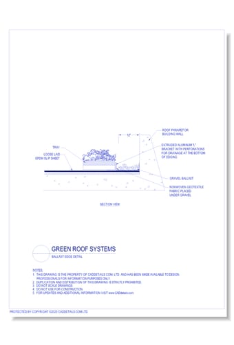 Green Roof Systems: Ballast Edge Detail