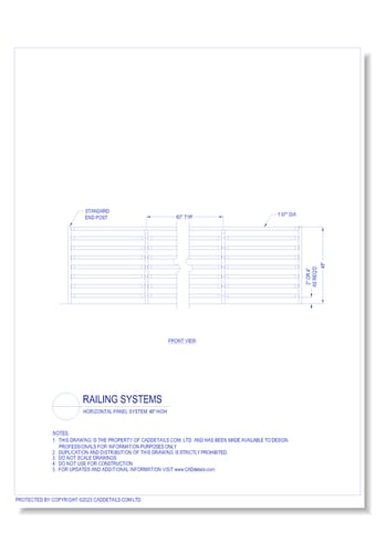 Railing Systems: Horizontal Panel System, 48" High