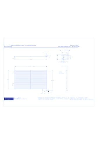LINE Panel With One Post, 4ft High, 1/2'' Horizontal Rod Panel