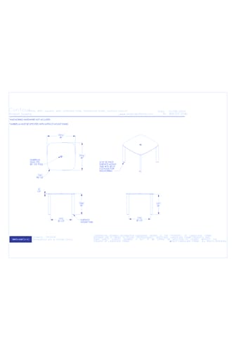 Contour Square Table with Umbrella hole