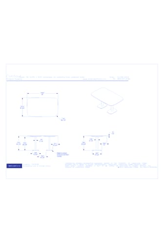 Contour Rectangle Table with Pedestal Base