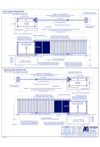 101 Standard Site Layout Dimensions (LH & RH)