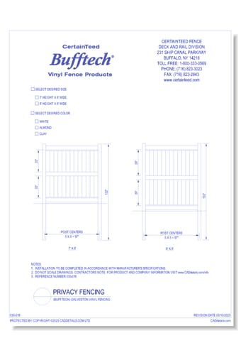 Bufftech: Galveston Vinyl Fencing