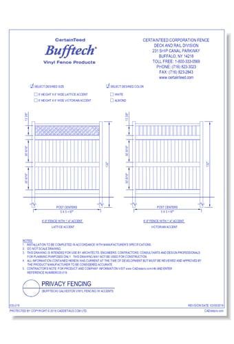 Bufftech: Galveston Vinyl Fencing With Accents