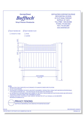 Bufftech: Chesterfield Vinyl Fencing With Huntington Accent
