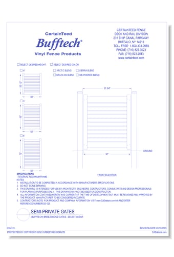 Bufftech: Breezewood Gates (Select Cedar)