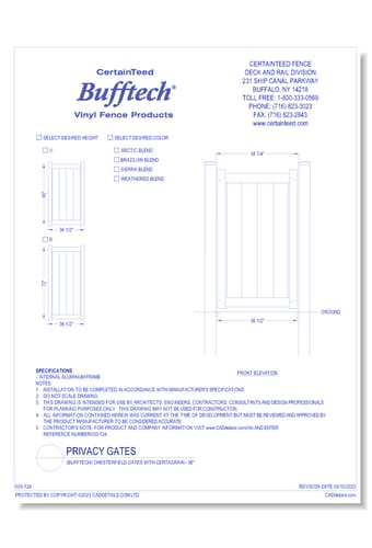 Bufftech: Chesterfield Gates With CertaGrain (36")