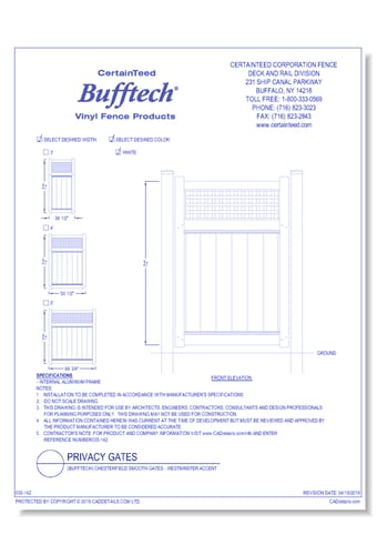 Bufftech: Chesterfield Smooth Gates (Westminster Accent)