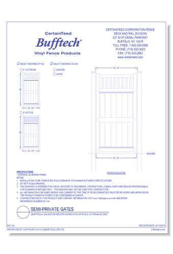 Bufftech: Galveston Smooth Gates With Lattice & Victorian Accent