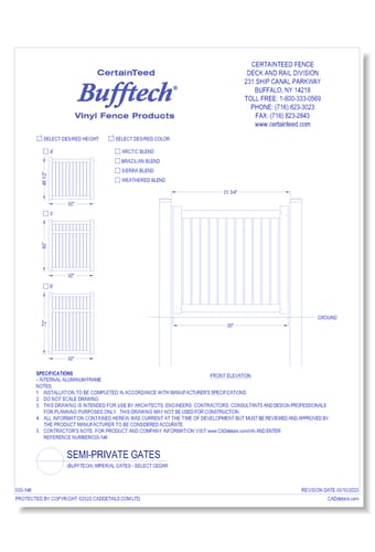 Bufftech: Imperial Gates (Select Cedar)