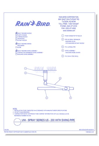 UNI-Spray Series US-200 with Swing Pipe