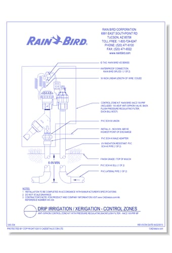 Anti-Siphon Control Zone Kit with Pressure Regulating Backflush Filter - XACZ-100-PRF-BF