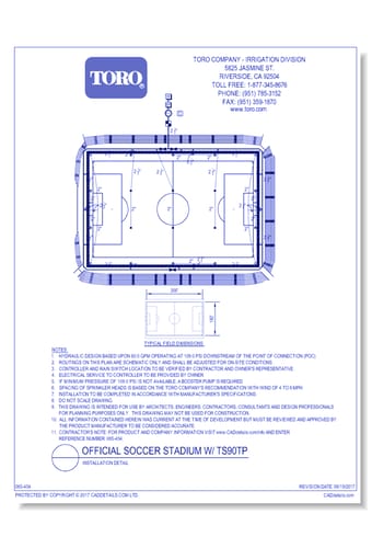 Official Soccer Stadium - TS90 - Installation Detail