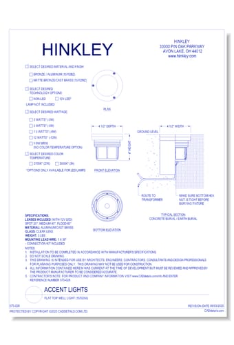Flat Top Well Light (15702XX)
