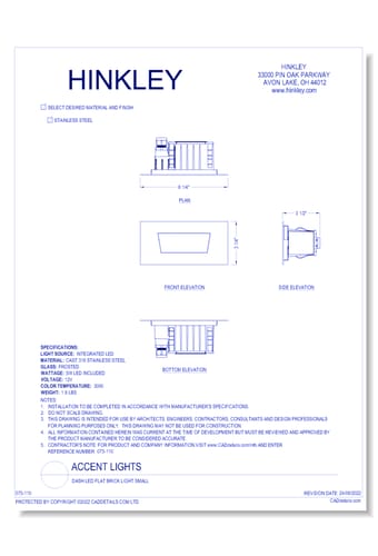 Dash LED Flat Brick Light Small