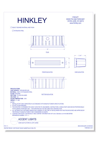 Dash LED Flat Brick Light Large