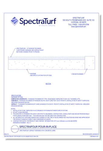SpectraPour: Asphalt Sub Base with Concrete Curbs