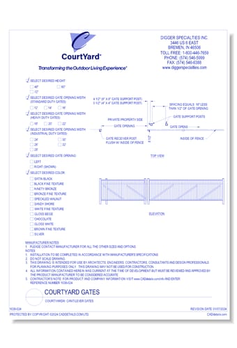 Courtyard®: Cantilever Gates