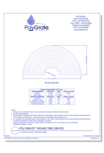 4' Round PolyGrate™ Tree Grate (TRB44)