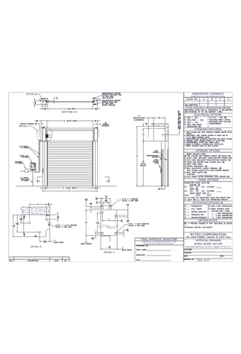 Spiral® High-Performance Door - 20' X 21'