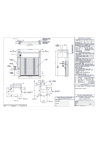 Spiral®  FV® High-Performance Door - 20' X 19'8"
