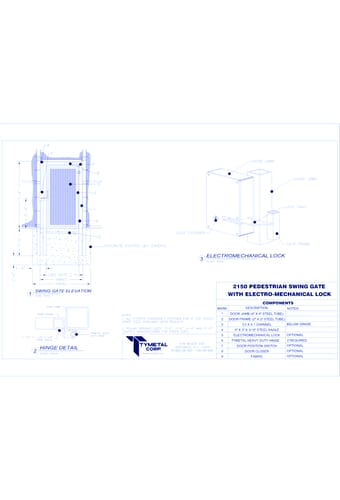 2150 Style B: Pre-hung Pedestrian Swing Gate