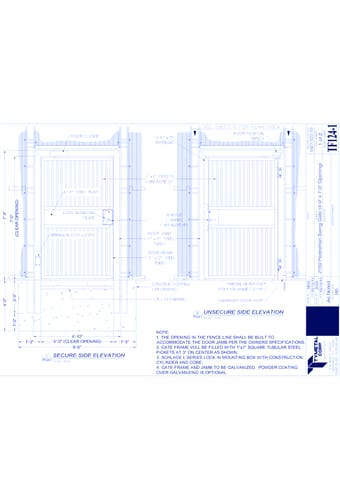 2150 Style C: Pre-hung Pedestrian Swing Gate