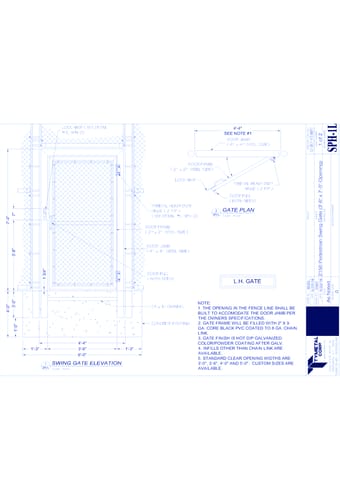 2150 Style D: Pre-hung Pedestrian Swing Gate