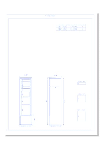 7 Door Freestanding 15" Deep Parcel Locker - Model E9 (N1032800)