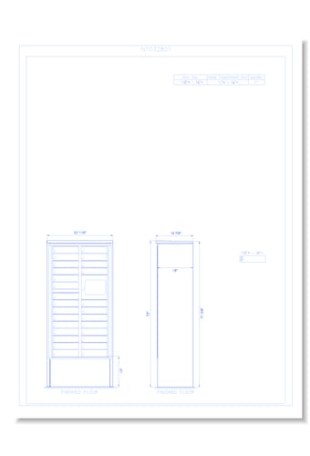 27 Door Freestanding 15" Deep Parcel Locker - Model E10 (N1032801)