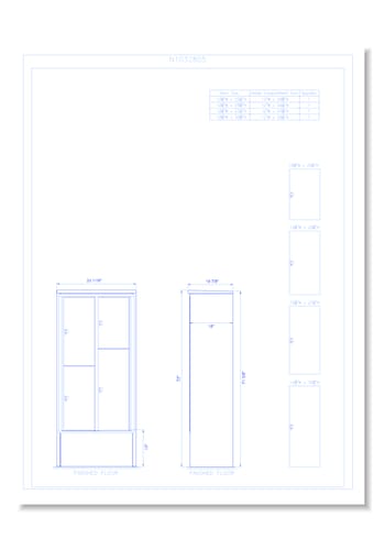 4 Door Freestanding 15" Deep Parcel Locker - Model E14 (N1032805)