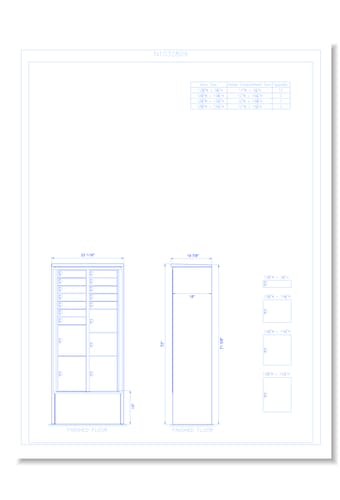 17 Door Freestanding 15" Deep Parcel Locker - Model E18 (N1032809)