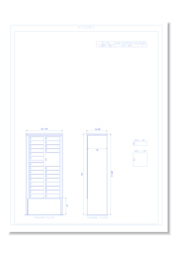27 Door Freestanding 15" Deep Parcel Locker - Model E20 (N1032811)