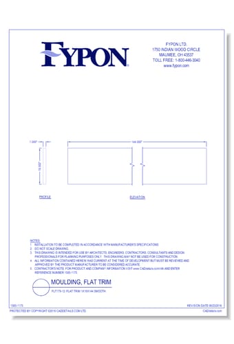 FLT179-12: Flat Trim 1x16x144 Smooth