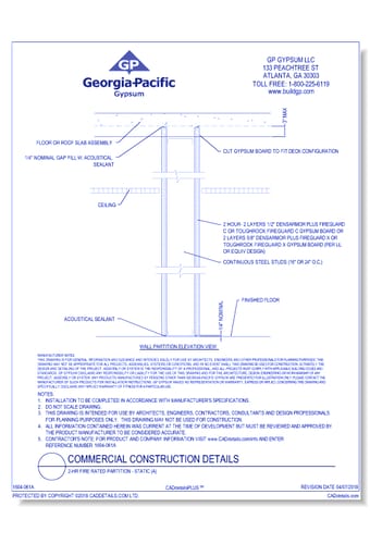 partition wall details dwg