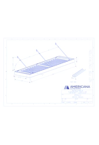 Awning: Imperial Marquee Canopy 48" Projection, 168" Width, 8" Roof Panel D