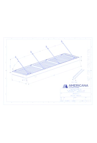 Awning: Imperial Marquee Canopy 48" Projection, 192" Width, 6" Roof Panel D