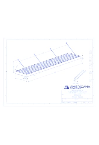 Awning: Imperial Marquee Canopy 48" Projection, 240" Width, 6" Roof Panel D