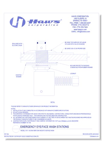 Model 7611: AXION® MSR Sink Mount Eye/Face Wash