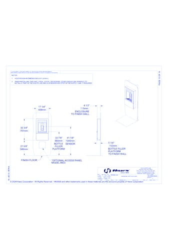 Model 2000HSSM: Haws RIVIVE™ Hydration Station™ Surface Mount Bottle Filler