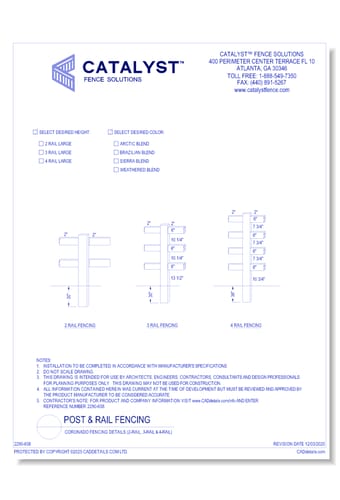 Coronado Fencing Details (2-Rail, 3-Rail & 4-Rail)