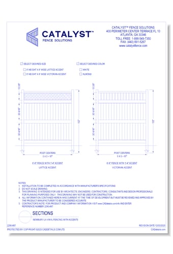 Newbury LX Vinyl Fencing With Accents